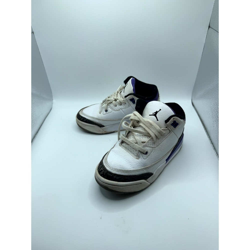 Air Jordan 3‎ Retro PS DM0966-105 Little Kids 12.5 Sneaker White Leather Shoes